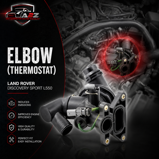Elbow (Thermostat) LR105975 LR073694 Compatible With LAND ROVER DISCOVERY SPORT L550 & RANGE ROVER EVOQUE L538 Tag-E-116