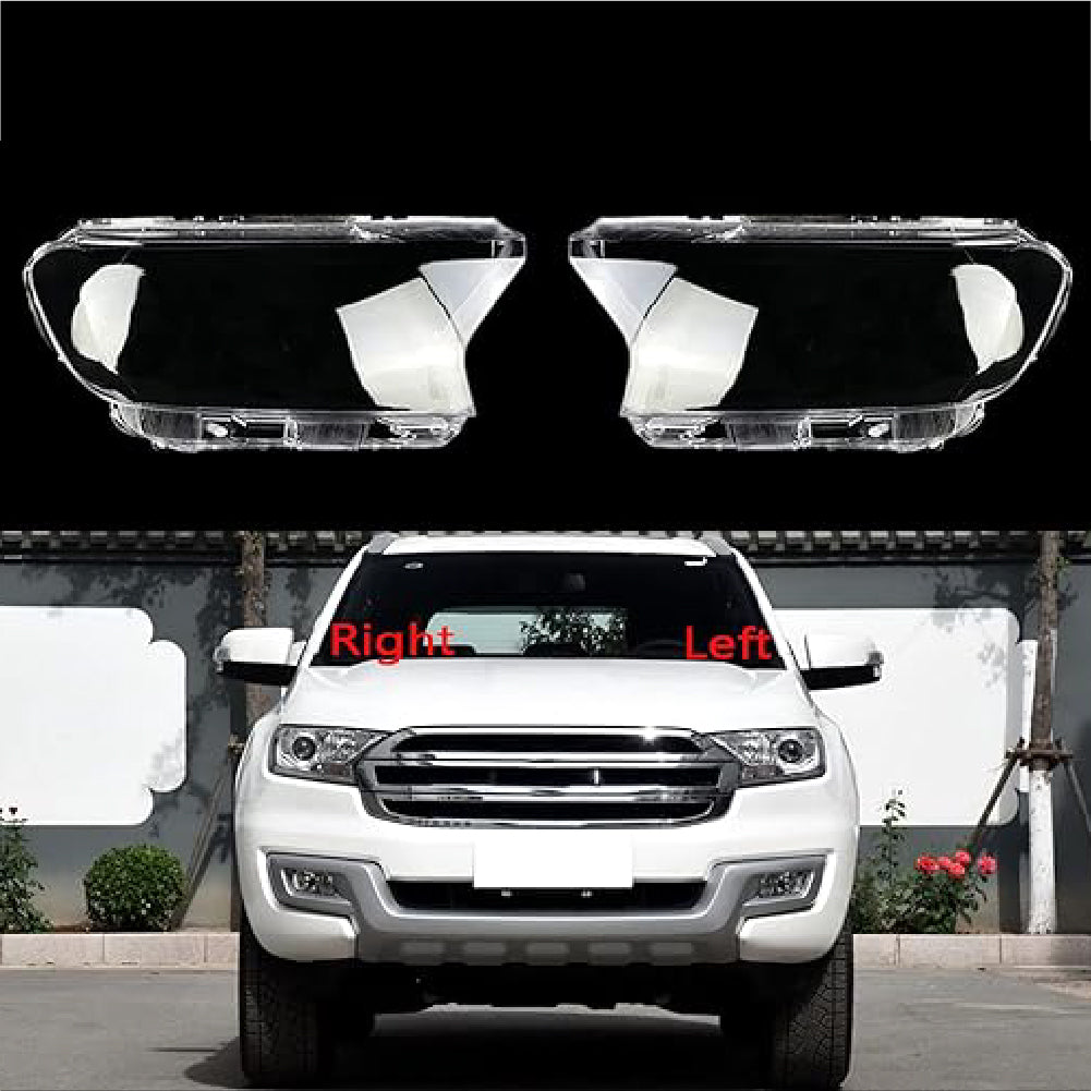 Ford=Endeavour/ Everest - 2016-21 - Car Headlight Lens Cover Front Headlamps Transparent Lamp Shell Headlight Cover  compatible for Ford Endeavour 2016 - 2021 .