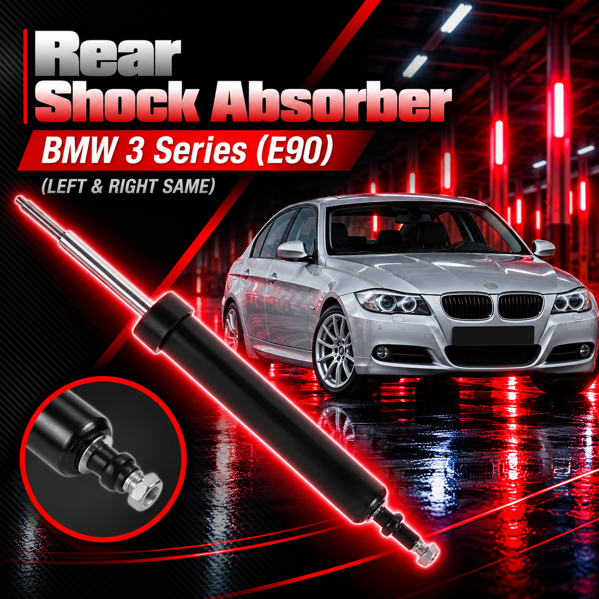 Rear (Left & Right Same)  Shock Absorber 33526772926 Compatible With BMW 3 Series (E90) (1PCS)