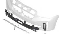 Front Bumper Support Left 51119881931 & Right 51119881932 Compatible With BMW X1 U11 U12 (2023-25)