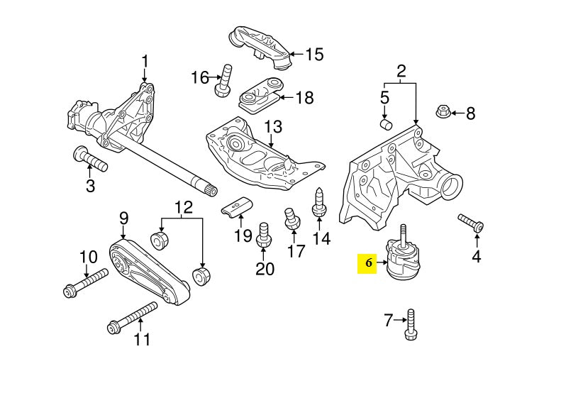 Engine Motor Mount Set Compatible With PORSCHE PANAMERA 970 Engine Motor Mount Left 94637505722 & Right 94637505822
