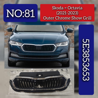 Outer Chrome Show Grill 5E3853761 5E3853653 5E3853343 Compatible With Skoda = Octavia (2021-2023) Tag No.81
