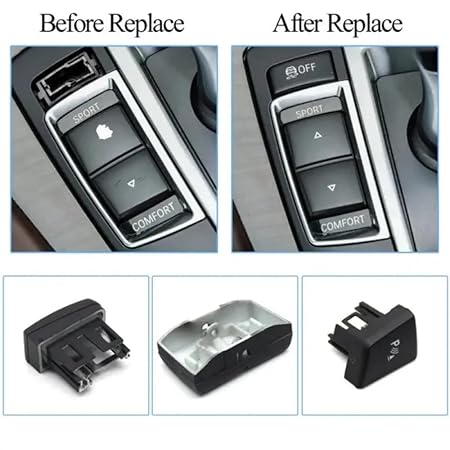 Switch Sport Mode Buttons Radar Sensor Button Cover 61319202952  Compatible with BMW  5 Series F10 & 6 Series F06 F12 & X3 F25