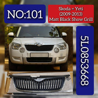 Matt Black Show Grill 5L0853668 5L0853607 Compatible With Skoda Yeti (2009-2013) Tag No.101