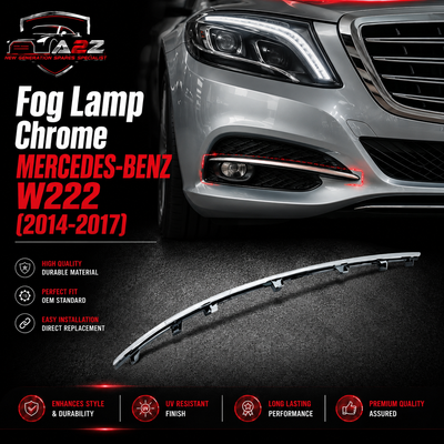 Fog Lamp Chrome Compatible With MERCEDES-BENZ S-CLASS  W222 2014-2017 Fog Lamp Chrome Left 2228851321 & Right 2228851421 Tag-FC-331