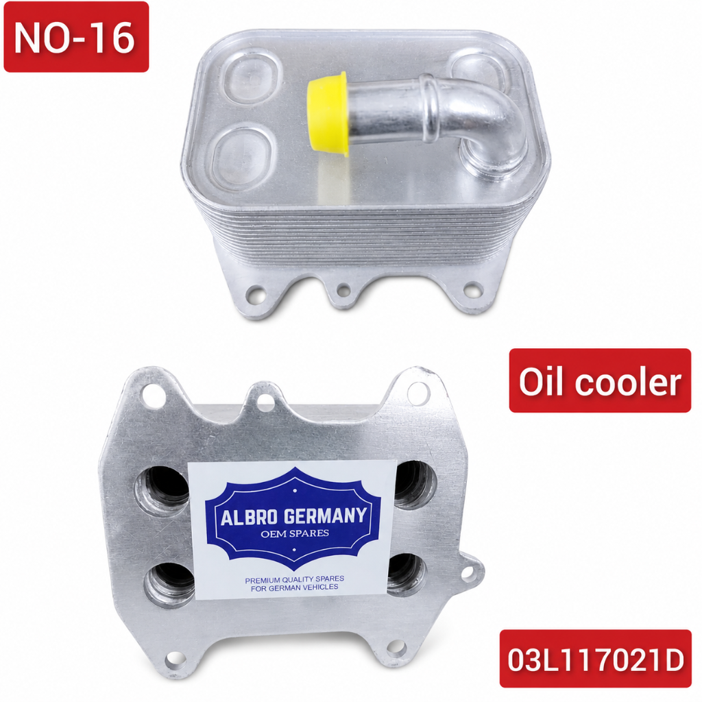 Oil Cooler With Assembly  03L117021D Compatible With AUDI A6 C7  Tag-O-16