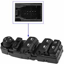 Pin Window Black Switch Models 61319238240 61319241956 61319179915 Compatible With BMW 5 Series F10 12 F10/F07/F06 Tag-SW-44