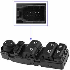 BMW 5 Series F10  12 Pin Window Black Switch for F10/F07/F06 Models 61319238240 Tag-SW-44