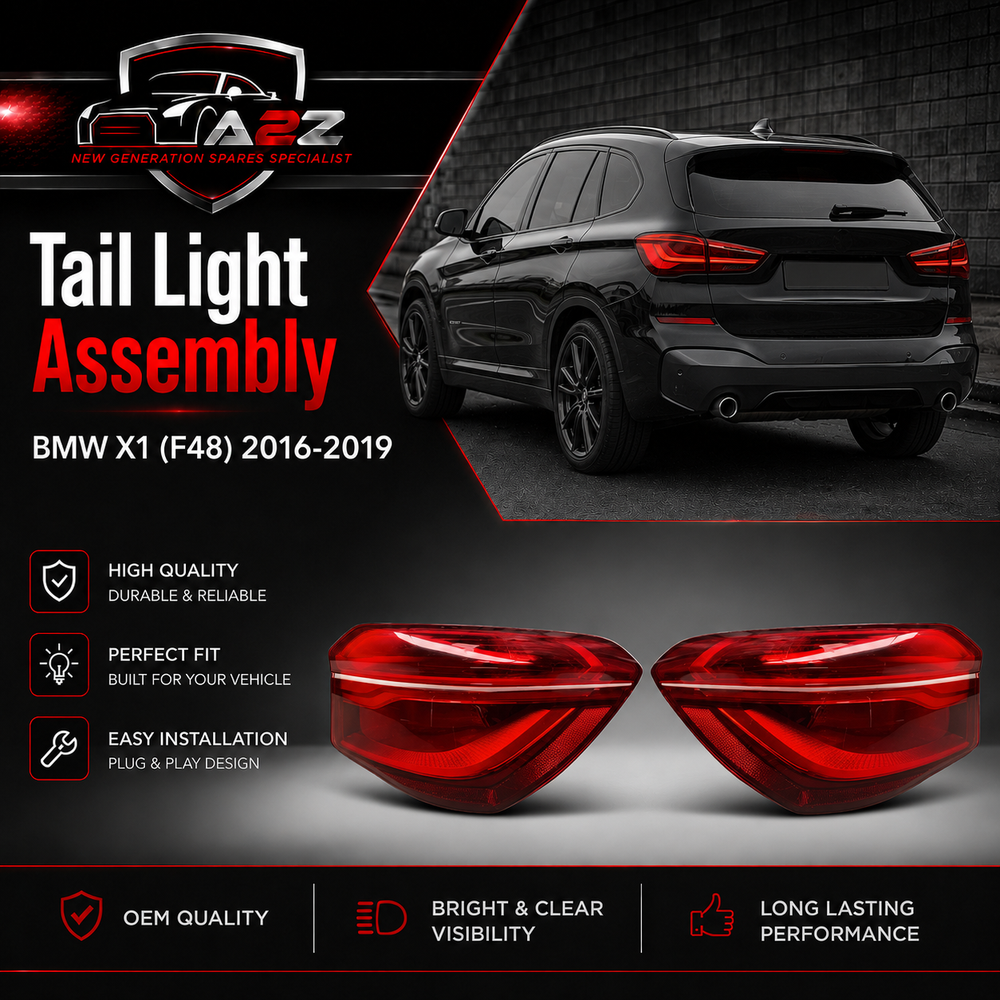 Tail Light Rear Lamp Compatible With BMW X1 (F48) Tail Light Rear Lamp Left 63217350711 & Right 63217350712