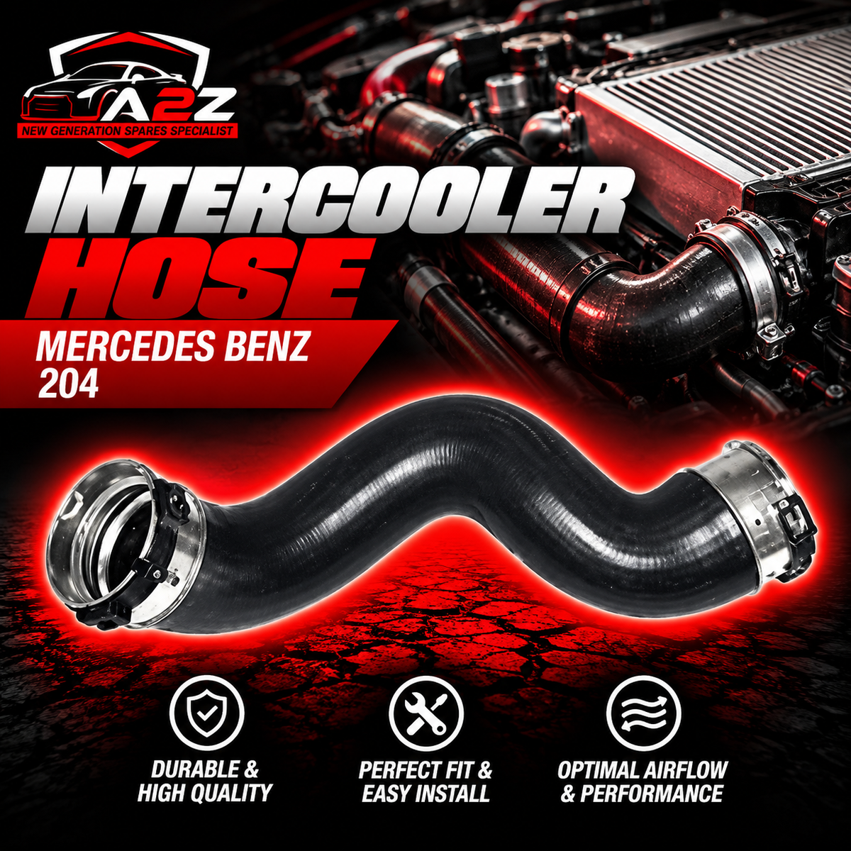 Intercooler Hose 2045282982 2045286582 Mercedes Benz W204 Tag No.598