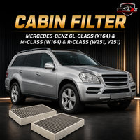 Cabin Filter E2912LC01-2 1648300218 LAK295/S A1648300218 A164830021864 Compatible With MERCEDES-BENZ GL-CLASS (X164) & M-CLASS (W164) & R-CLASS (W251, V251) Tag 1