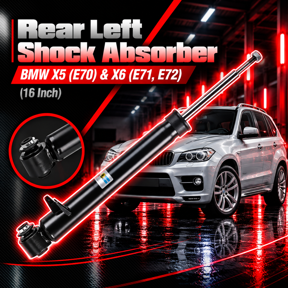 Rear Left Shock Absorber (16 Inch) 33526781921 33526781922 Compatible With BMW X5 (E70) & X6 (E71, E72) (1PCS)
