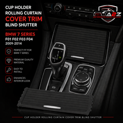 Rear Drink Cup Holder Rolling Curtain Cover Trim Blind Shutter 52207217530 Compatible With BMW 7 Series F01 F02 F03 F04 2009-2014