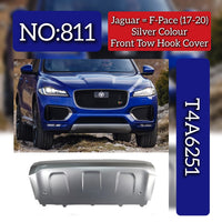 Silver Colour Front Tow Hook Cover T4A6251 Compatible With Jaguar F-pace (2017-2020) Tag No.811