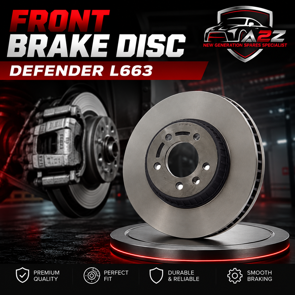 Rear Brake Disc Set LR161895 LR132808 LR187240 Compatible With DEFENDER L663