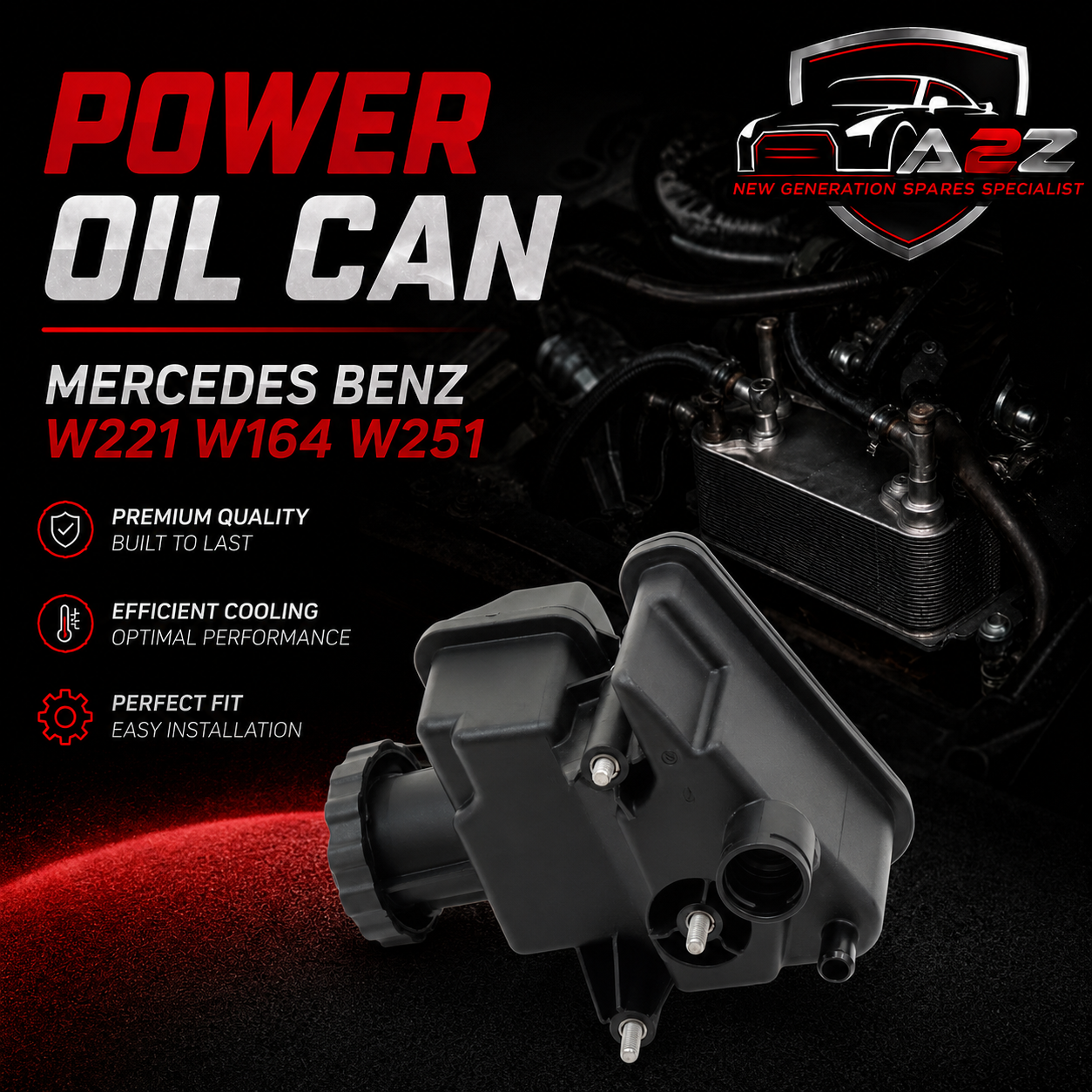Power Oil Can 0004602583 Compatible With Mercedes Benz W221 W164 W251