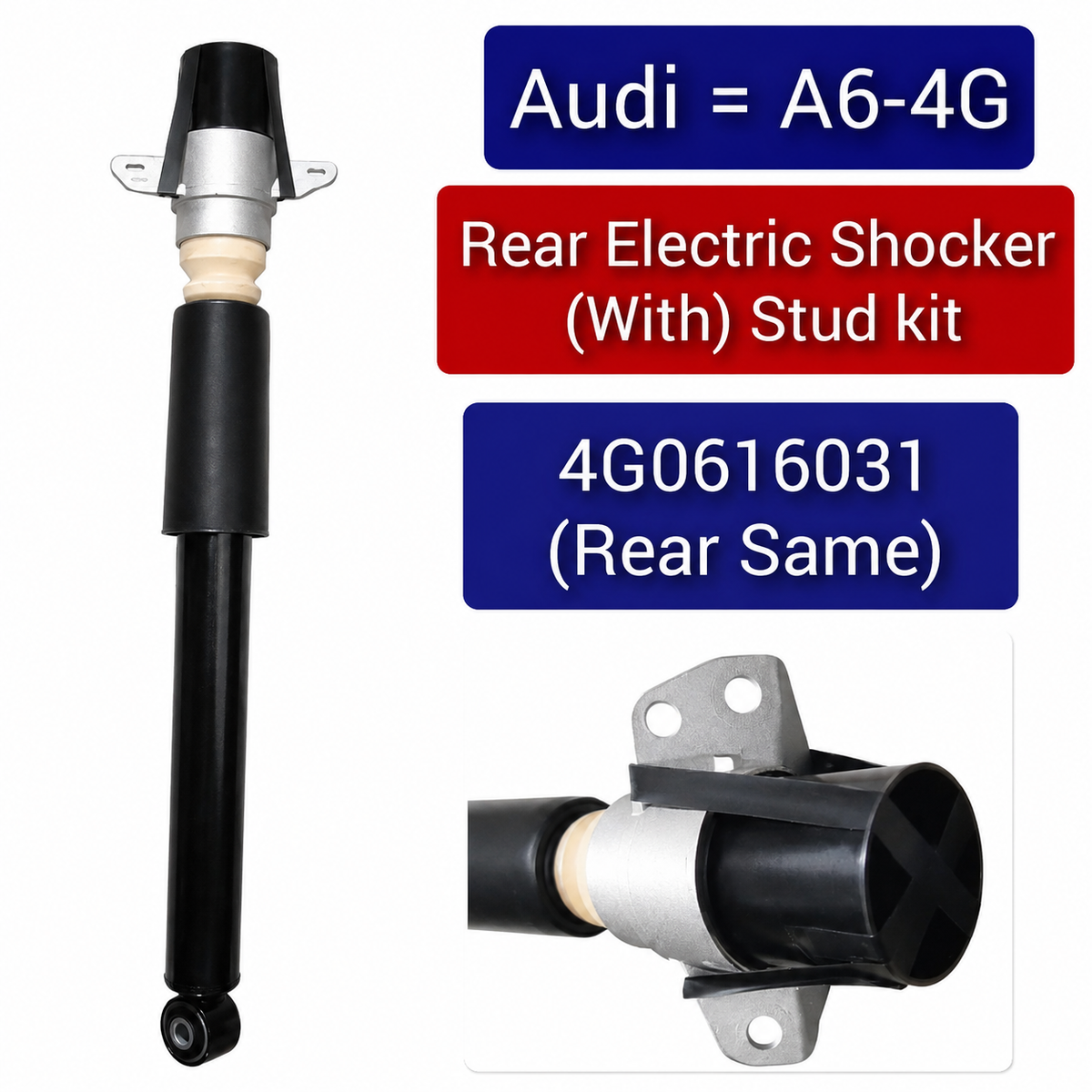 Rear Air Suspension Shock Absorber 4G0616031  4G0616031T 4G0616031AD 4G0616031L Compatible With AUDI A6 C7 (4G2, 4GC) | A6 / S6
