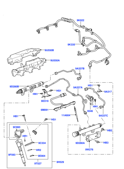 Fuel Return Pipe LR021871 Compatible With DISCOVERY IV (L319) | LR4 DISCOVERY V (L462) RANGE ROVER SPORT II (L494) RANGE ROVER VELAR (L560) Tag no.811
