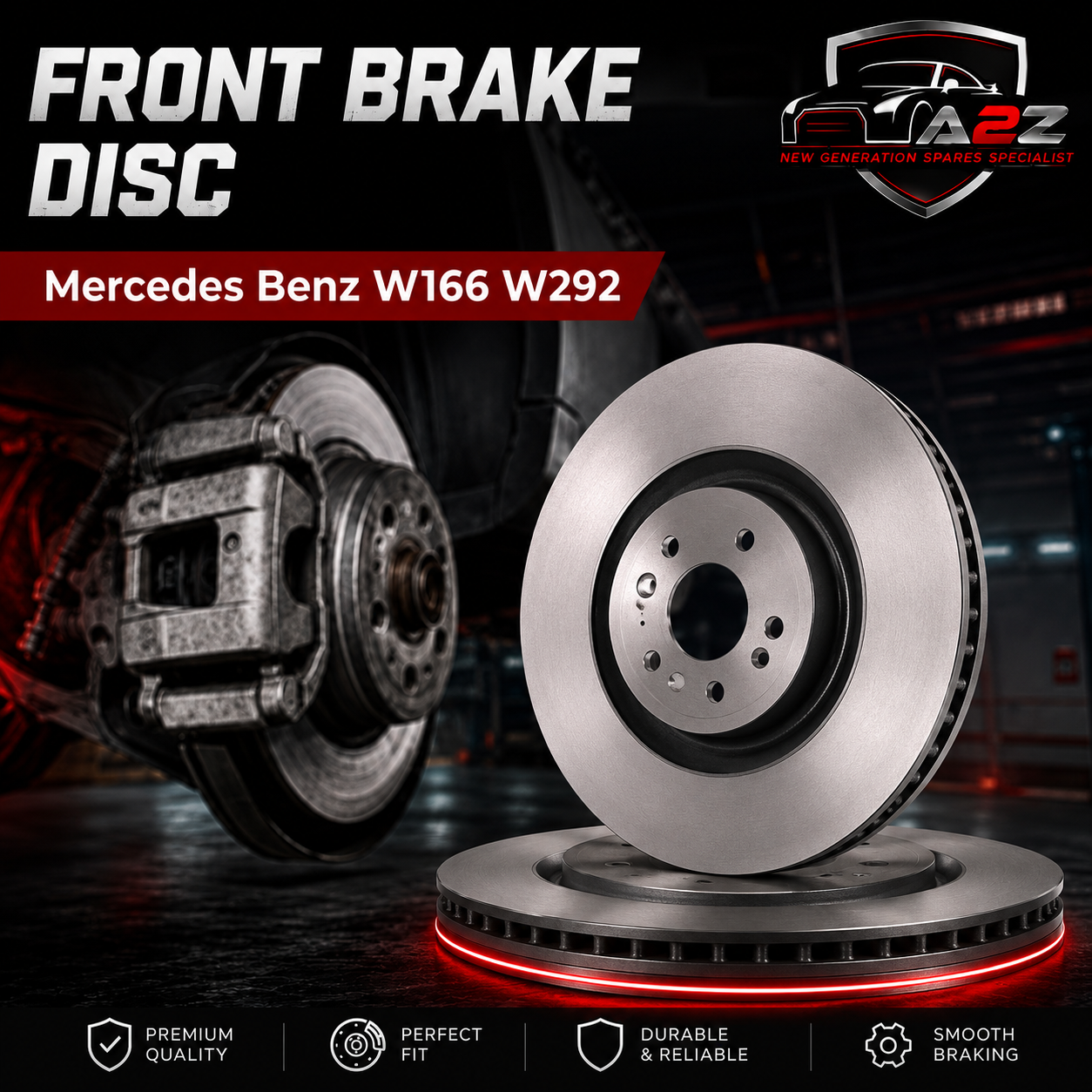 Front Brake Disc 1664210712 Compatible With Mercedes Benz W166 W292