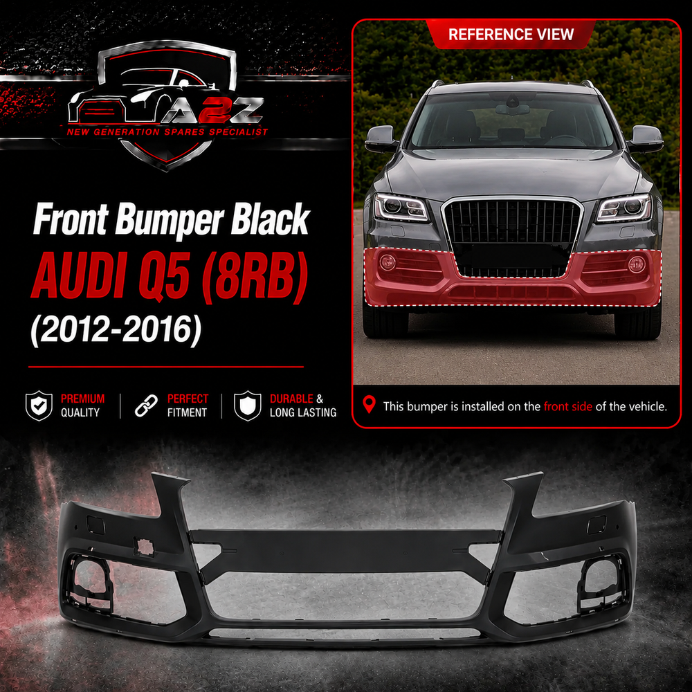 Black Front Bumper 8R0807065C 8RO807065C Compatible With AUDI Q5 (8RB) (2012-2016)