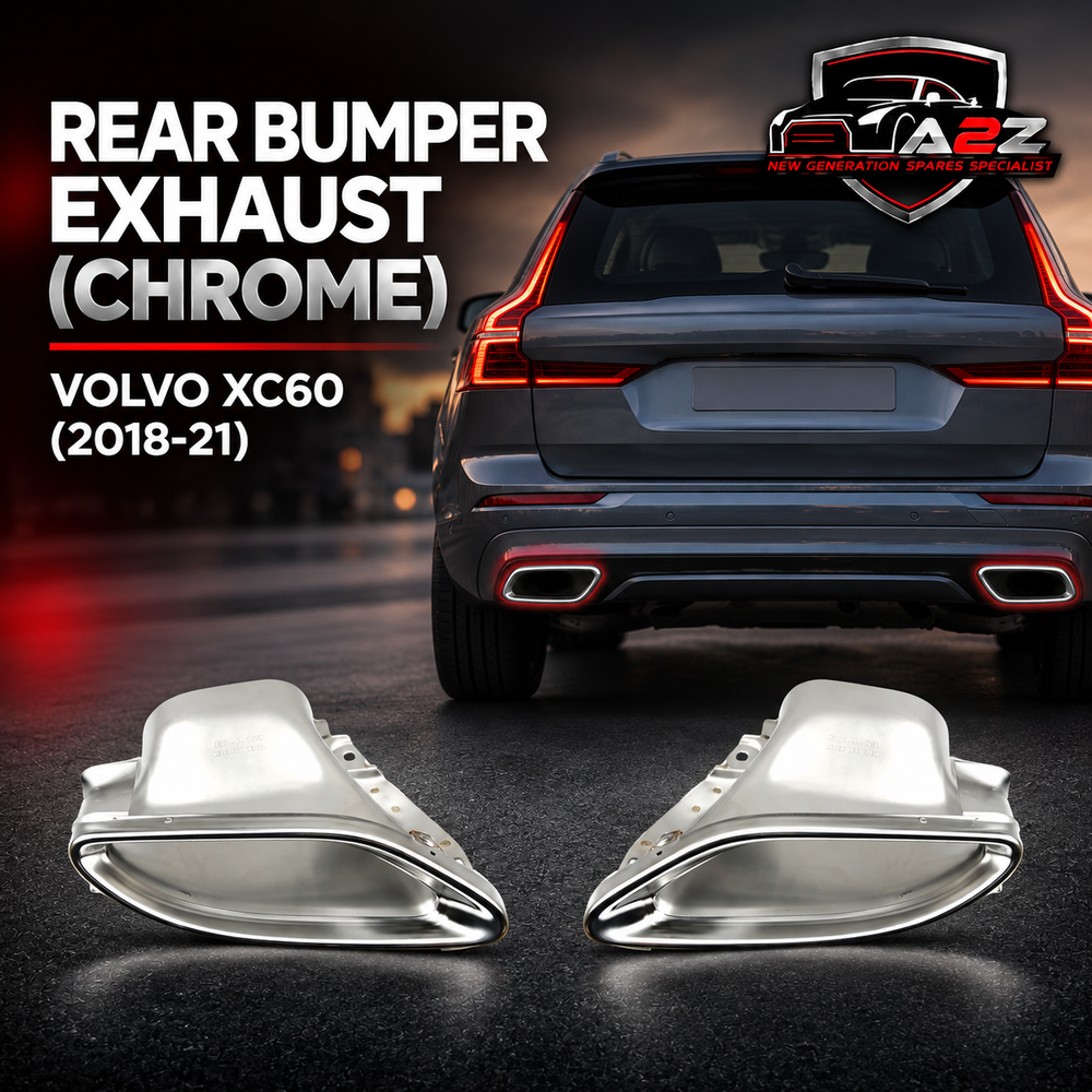 Rear Exhaust Pipe Cover With Chrome Set Left 2054901127 & Right 2054901227 Compatible With Mercedes Benz GLC W205-W213-W253