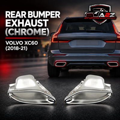 Rear Exhaust Pipe Cover With Chrome Set Left 2054901127 & Right 2054901227 Compatible With Mercedes Benz GLC W205-W213-W253