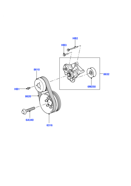 Drive Belt LR012663 Compatible With LANDROVER & RANGE ROVER SPORT I (L320)