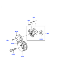 Drive Belt LR012663 Compatible With LANDROVER & RANGE ROVER SPORT I (L320)