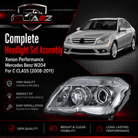 Headlamp Xenon Left 2048208859 & Right 2048208959 Compatible With Mercedes Benz W204 For C CLASS (2008-2011)