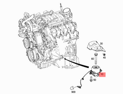 Engine Mount Set With Sensor Compatible With MERCEDES-BENZ GLE W166  Engine Mount Left 1662406817 & Right 1662406917