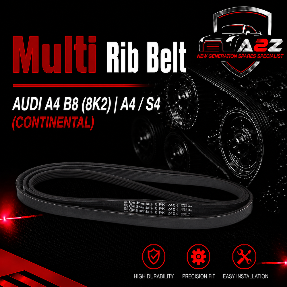 Multi RIB Belt 6PK2404 06E903137AC 06E903137K Compatible With AUDI A4 B8 (8K2) | A4 / S4 (CONTINENTAL)