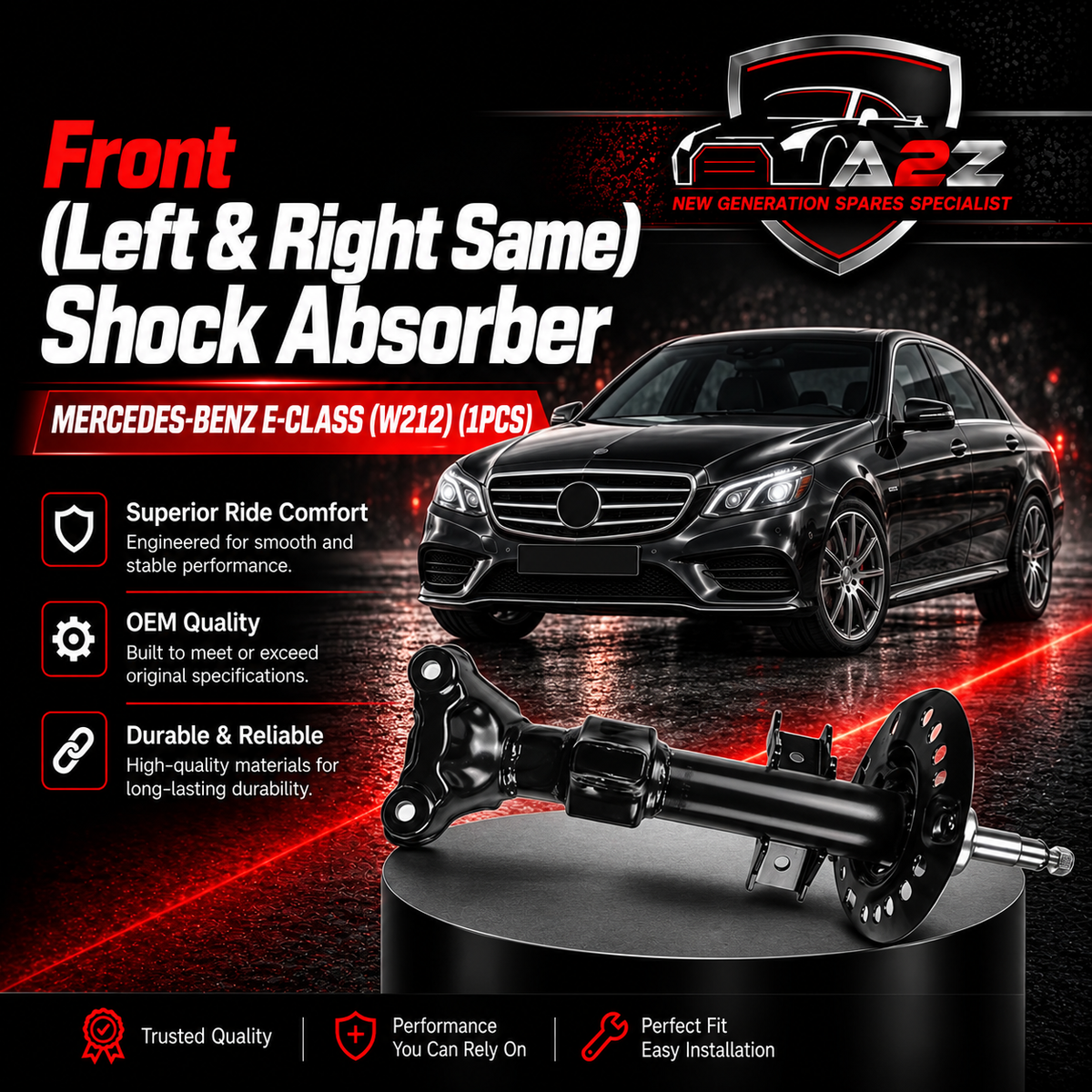 Front (Left & Right Same)  Shock Absorber 2123237000 Compatible With MERCEDES-BENZ E-CLASS (W212) (1PCS)