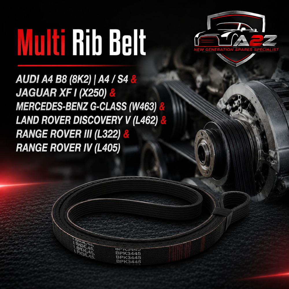 Belt LR035542 6PK2445 Compatible With AUDI A4 B8 (8K2) | A4 / S4 & JAGUAR XF I (X250) & MERCEDES-BENZ G-CLASS (W463) & LAND ROVER DISCOVERY V (L462) & RANGE ROVER III (L322) & RANGE ROVER IV (L405) Tag 58