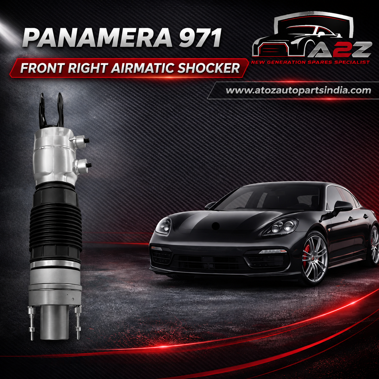 Air Spring Strut Front Right 971616038G & Left 971616037G Compatible With Panamera 971 (2016-2023)