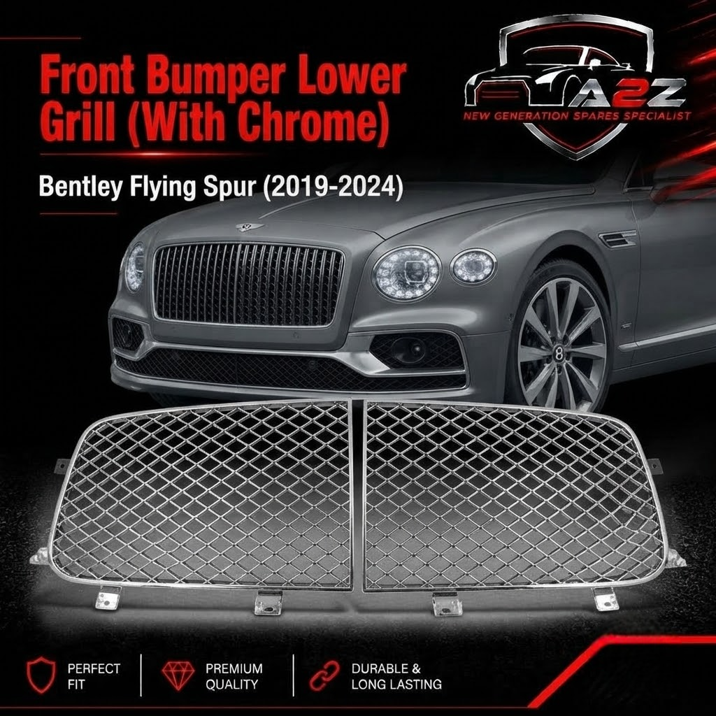 Front Bumper Grille Left 4W0853683D & Right 4W0853684C Compatible With Bentley Flying Spur
