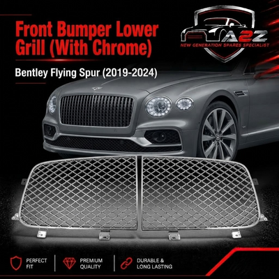 Front Bumper Grille Left 4W0853683D & Right 4W0853684C Compatible With Bentley Flying Spur