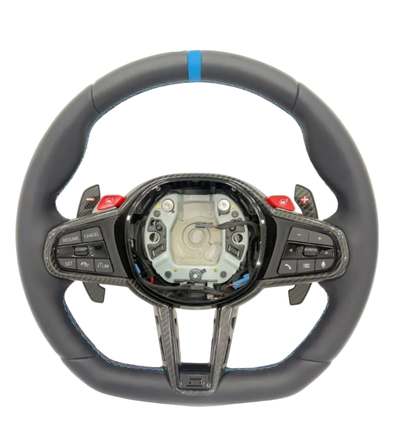 G Series Type Steering Wheel Leather & Carbon Strip Compatible With BMW F10
