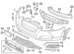 Front Bumper (Chromed) Left C2Z16214 Right C2Z16218 Compatible With Jaguar  XF I (X250)  XF II (X260)