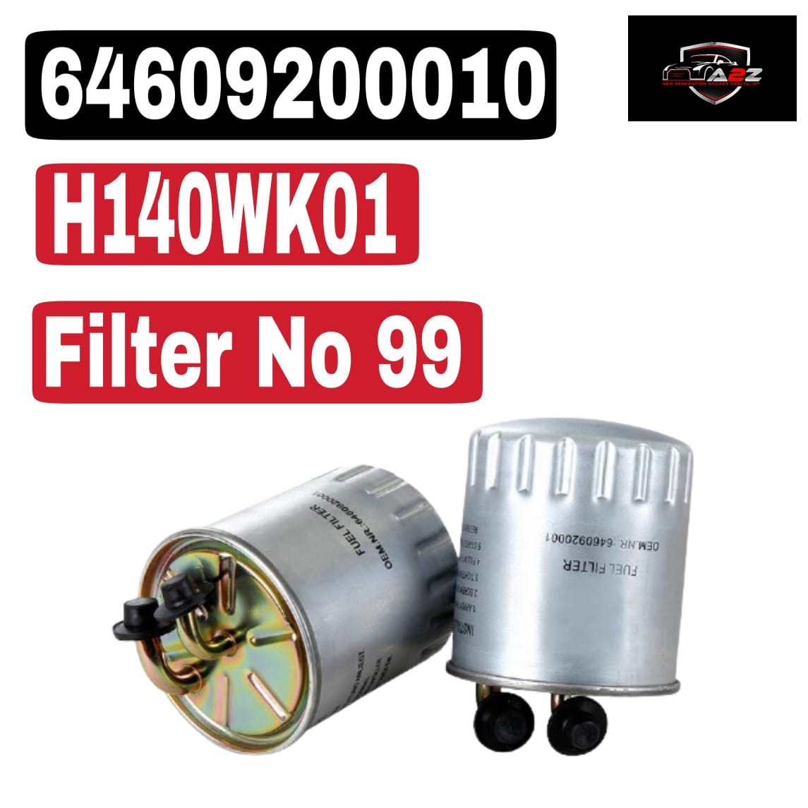 Fuel Filter H140WK01 & 64609200010 & KL313 Compatible With  MERCEDES-BENZ C-CLASS (W203) & C-CLASS (W204)Tag 99