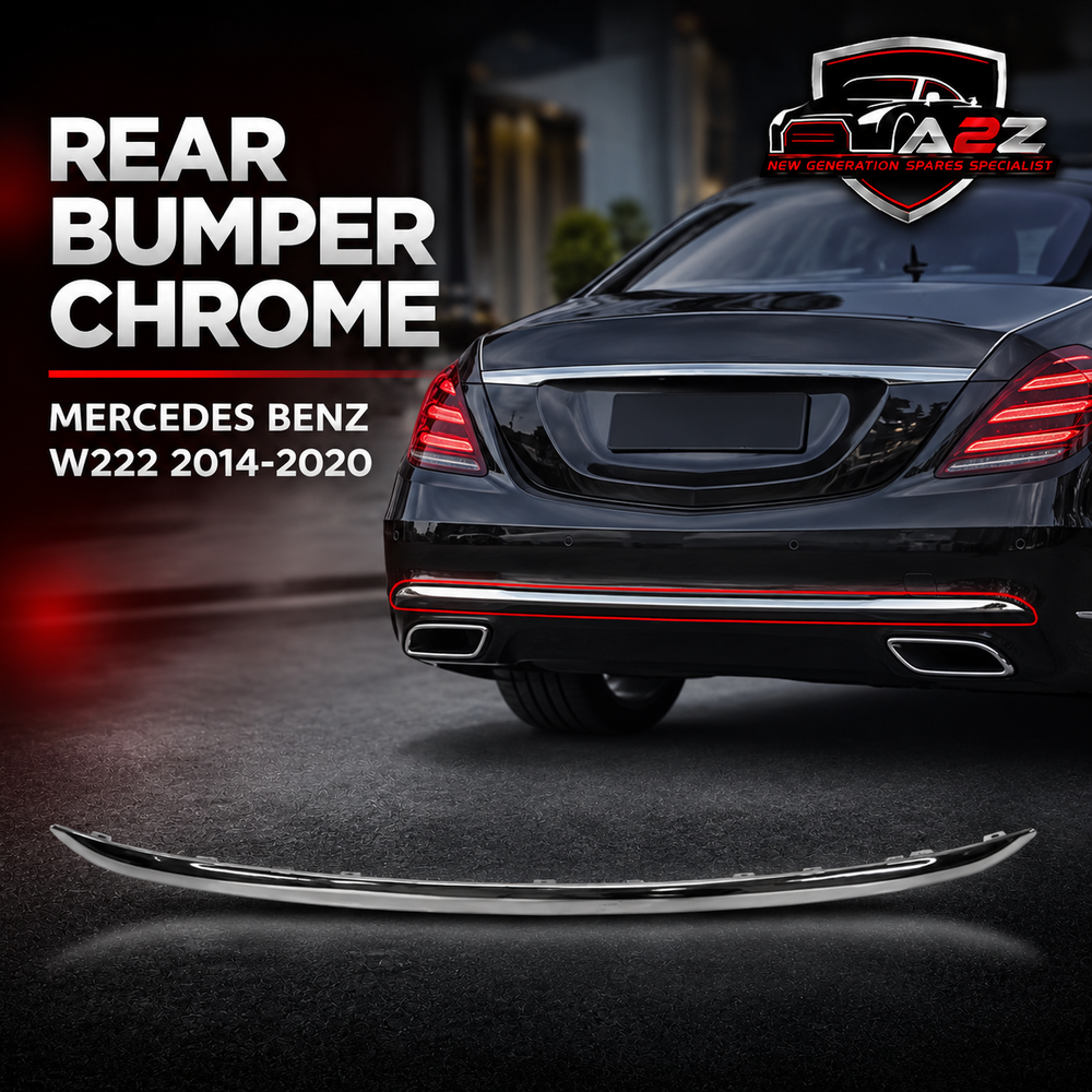 Rear Bumper Chrome Left 2228851121 & Right 2228851221 Compatible With MERCEDES BENZ S-CLASS W222 2014-2020 Tag No.127