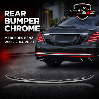 Rear Bumper Chrome Left 2228851121 & Right 2228851221 Compatible With MERCEDES BENZ S-CLASS W222 2014-2020 Tag No.127