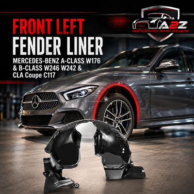 Front Left Fender Liner A2466900100 A2466900830 Compatible With MERCEDES-BENZ A-CLASS W176 & B-CLASS W246 W242 & CLA Coupe C117 Tag-FEM-20