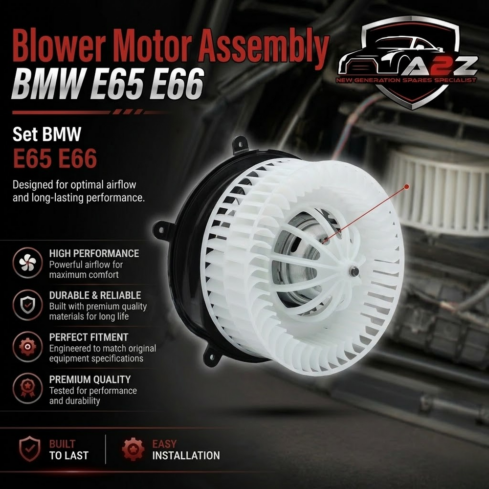 Blower Motor Assembly 64116913401 Compatible With BMW E65 E66