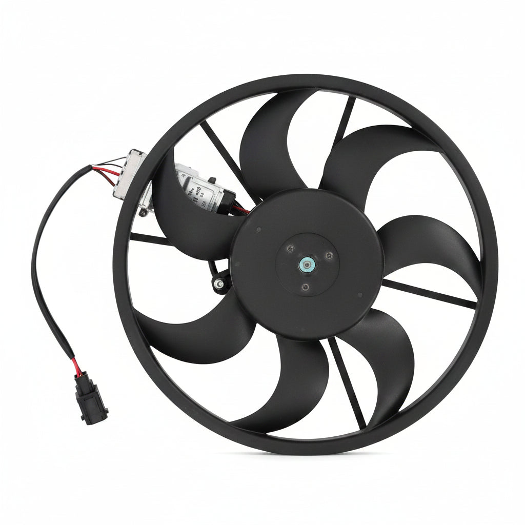 Engine Cooling Fan Motor Fan Assembly (Big) 7L0959455E Compatible With AUDI Q7 (4LB) & PORSCHE CAYENNE (9PA) & VW TOUAREG (7LA, 7L6, 7L7)