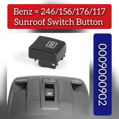 Black Sunroof Window Switch Button Cover A0009000902 Compatible With MERCEDES BENZ A-CLASS W176 & B-CLASS W246 &  CLA C117 & GLA W156