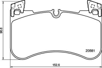 Front Brake Pad 2058101   P44029N LR110084   Compatible With LAND ROVER DEFENDER Station Wagon (L663) & DISCOVERY V (L462) & RANGE ROVER IV (L405)