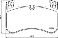 Front Brake Pad 2058101   P44029N LR110084   Compatible With LAND ROVER DEFENDER Station Wagon (L663) & DISCOVERY V (L462) & RANGE ROVER IV (L405)