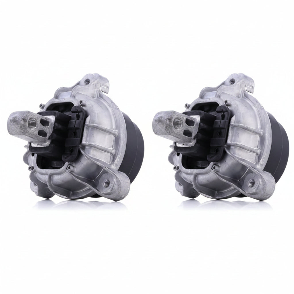 Front Engine Mount With Vaccum Set Compatible With BMW 5 Series F10/520D & 6 Coupe F13 & 6 Gran Coupe F06 Engine Mount Left 22117935141 & Right  22117935142