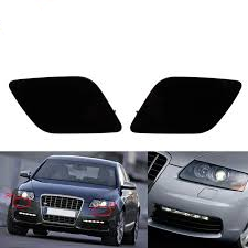 Headlight Washer Cover Cap Left 4F0955275 Right 4F0955276 Compatible With AUDI A6 C6 (2005-2008)