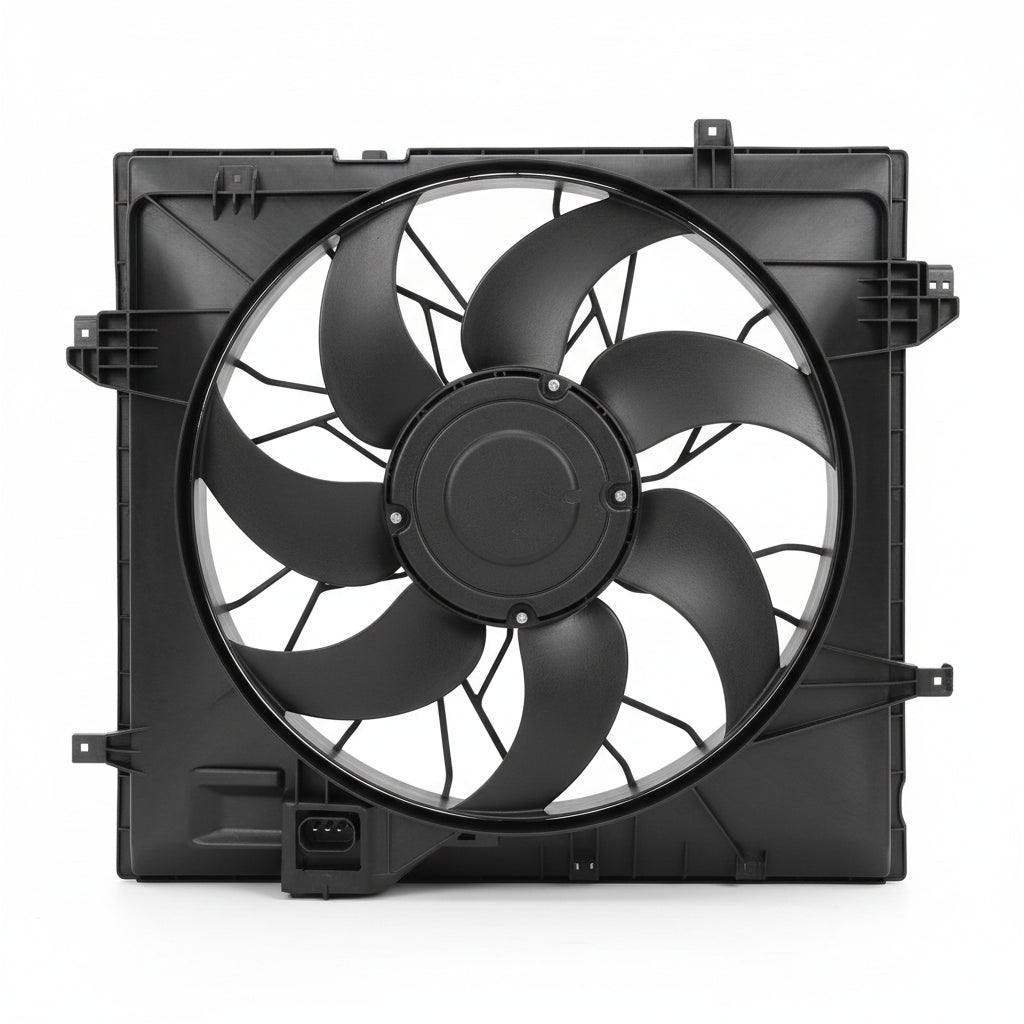 Engine Radiator Cooling Fan Assembly A0999060900 A0999062500 Compatible With MERCEDES-BENZ GL-CLASS (X166) & GLE (W166) & GLS (X166) & M-CLASS (W166)